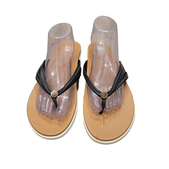 Vionic Palm Catalina Leather Thong Flip Flop Sandal Women's Sz 11 - Picture 2 of 9